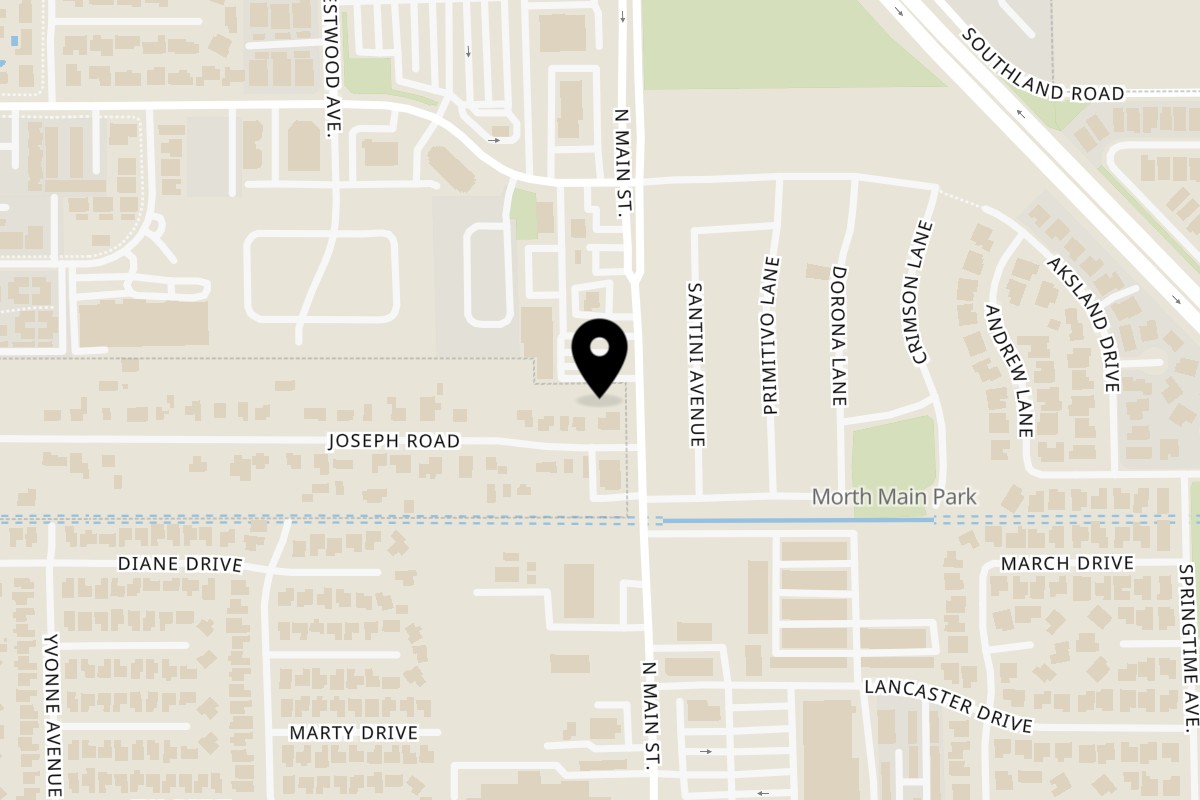 Map showing the location of BBQ From The Curb on 1315 N Main St in Manteca